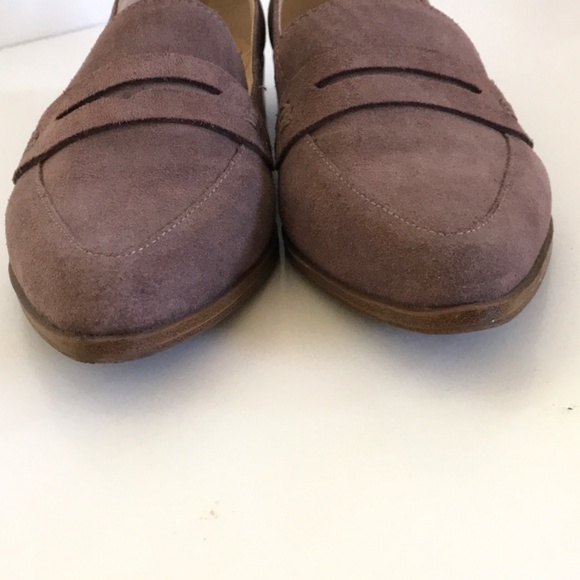 SOLE SOCIETY Penny Loafers Suede Flats Jessica Dusty Plum Women’s Size 9M - Picture 8 of 16